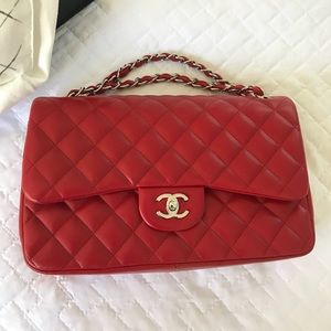 Chanel, Red, New, Gorgeous handbag!!